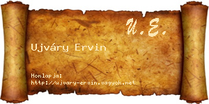 Ujváry Ervin névjegykártya